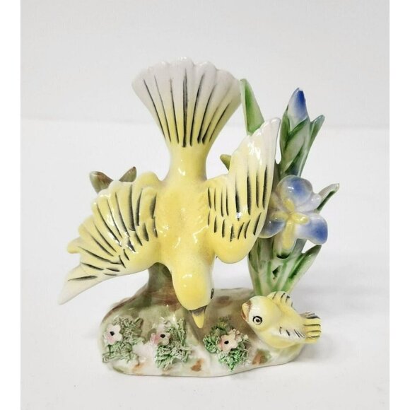 Vintage Orion Japan Porcelain Canary Bird Statue Figurine Mid Century Modern - Picture 1 of 9